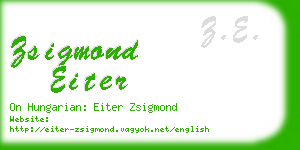 zsigmond eiter business card
